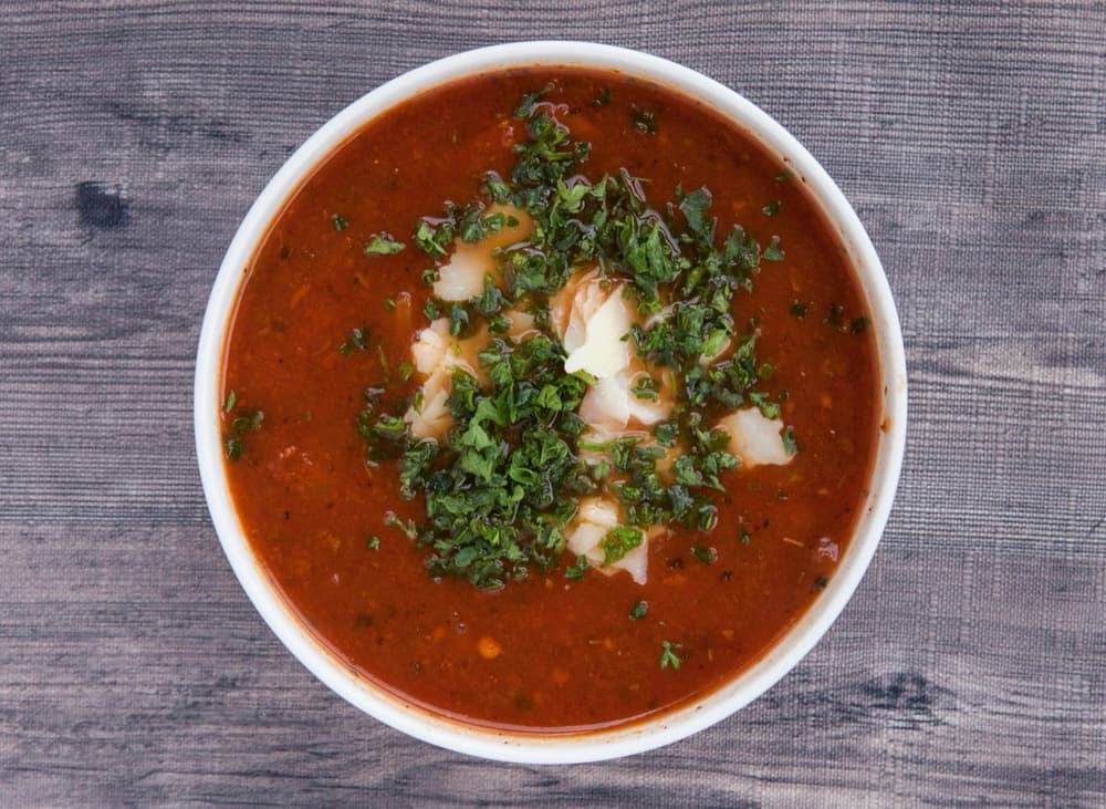 Soup of the Day at Basil Pasta Bar in Vancouver
