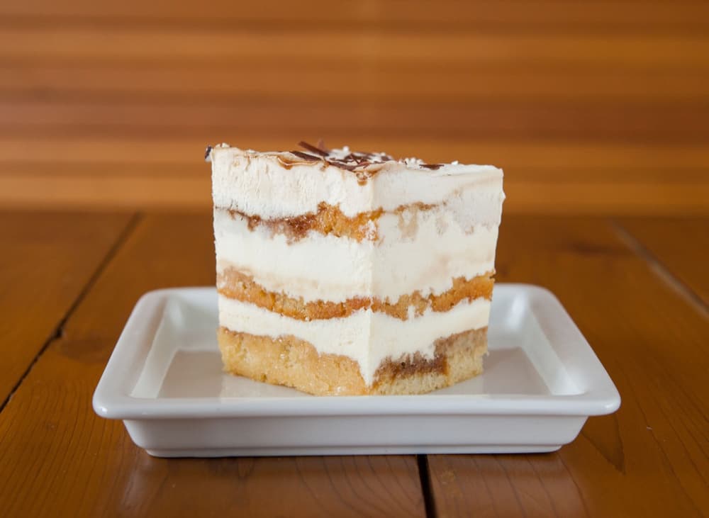 Tiramisu Cake at Basil Pasta Bar in Vancouver