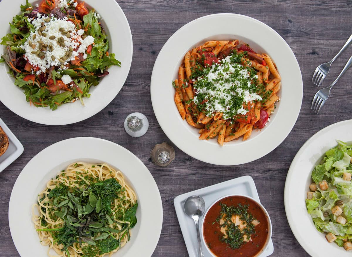 Basil Pasta Bar storefront at 636 Davie Street, Vancouver